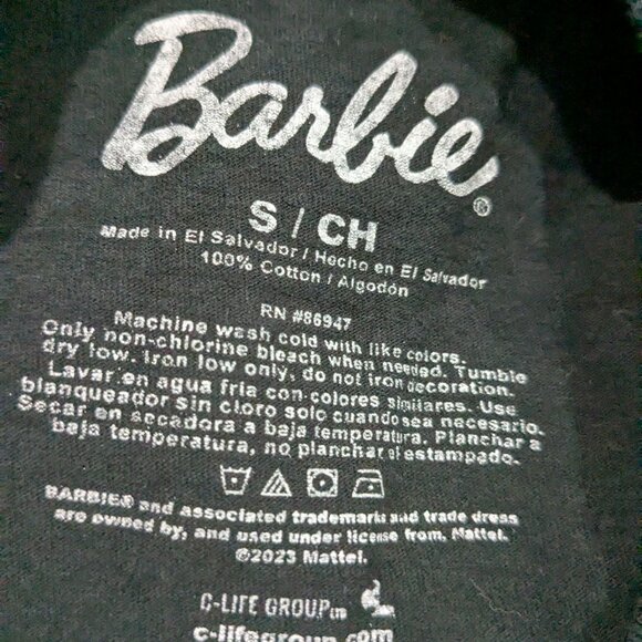 Barbie Women's Black Dream Car Graphic T-Shirt Size Small - Picture 8 of 9